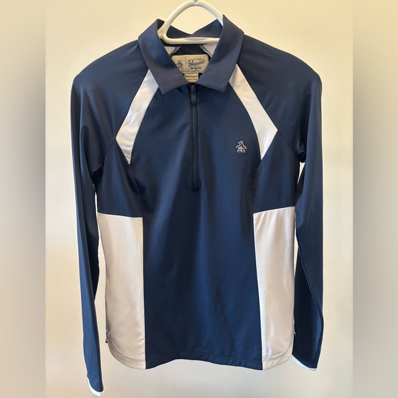 Penguin ladies quarter zip long sleeved top - Picture 6 of 9